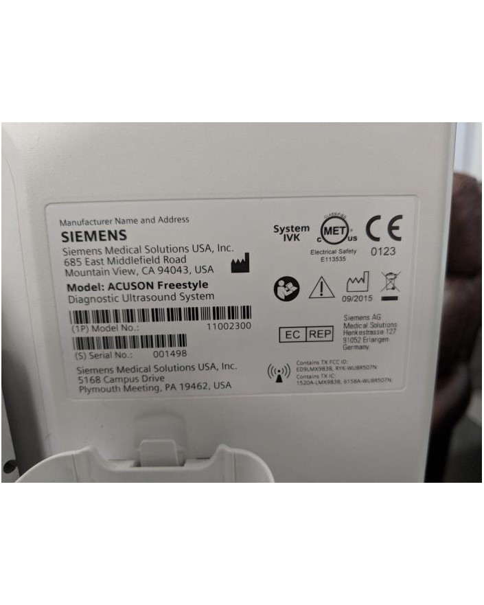 Siemens Acuson Freestyle Ultrasound with 2 probes Ultrasound