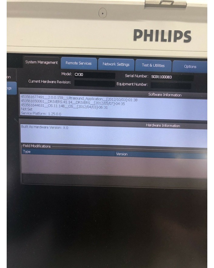 Philips CX30 Ultrasound System with Transducer Ultrasound