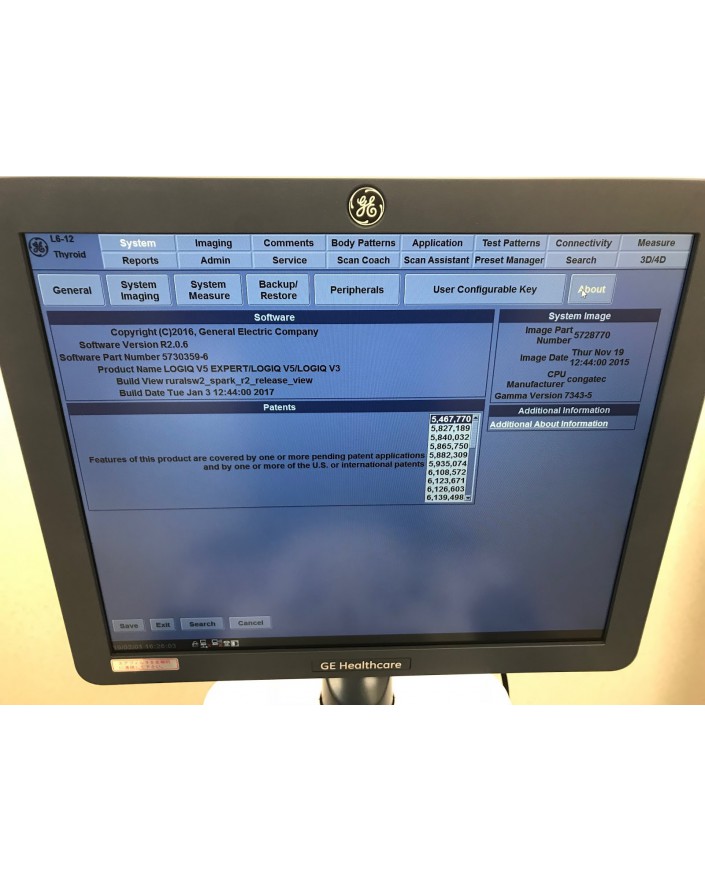GE Logiq V5 Expert Ultrasound w/3 Probes Ultrasound